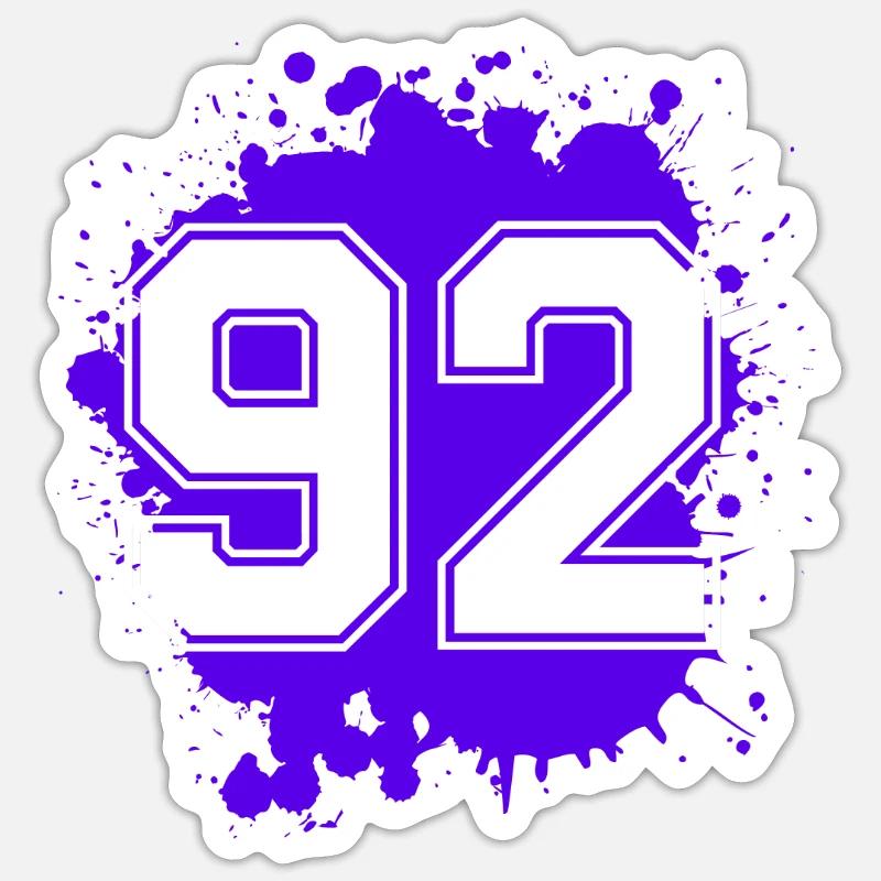 92 Nombre d’objets blob - Sticker taille S (10 x 10 cm) - blanc mat