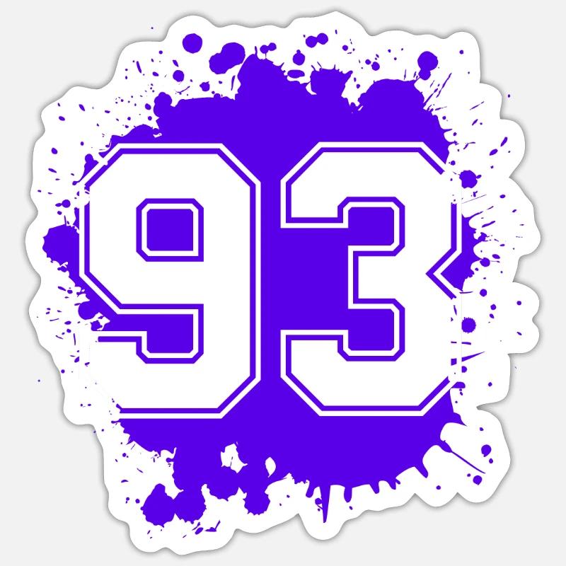 93 Nombre d’objets blob - Sticker taille S (10 x 10 cm) - blanc mat