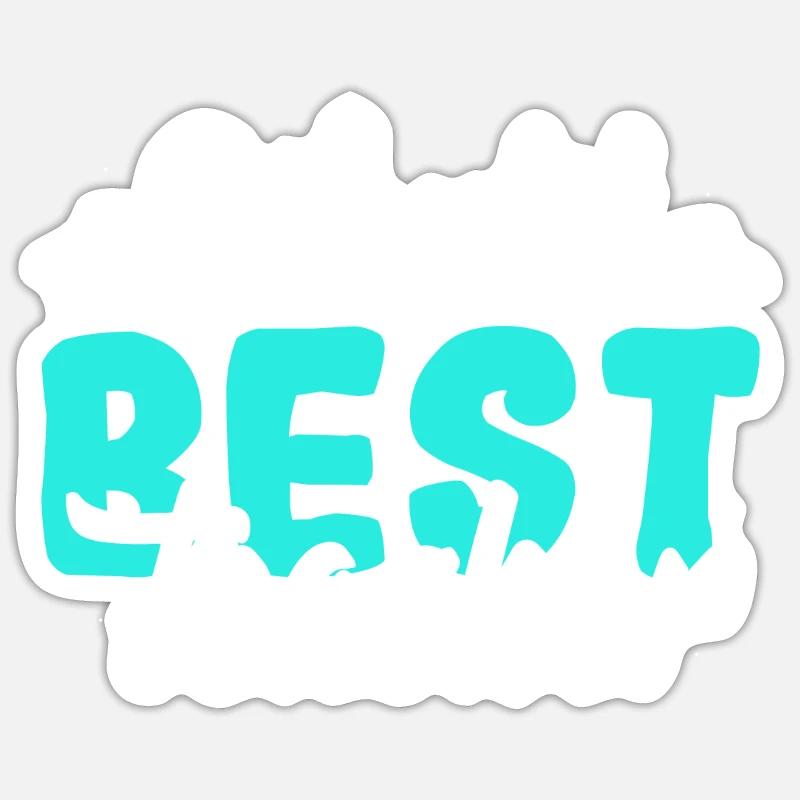 Bester Lehrer - Sticker Größe S (10 x 10 cm) - Mattweiß