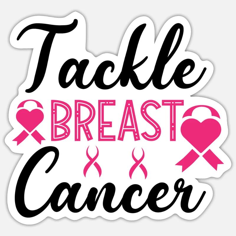 Brustkrebs bekämpfen Sticker Größe S (10 x 10 cm)