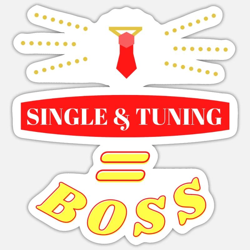 Single & Tuning = Chef Sticker taille S (10 x 10 cm)