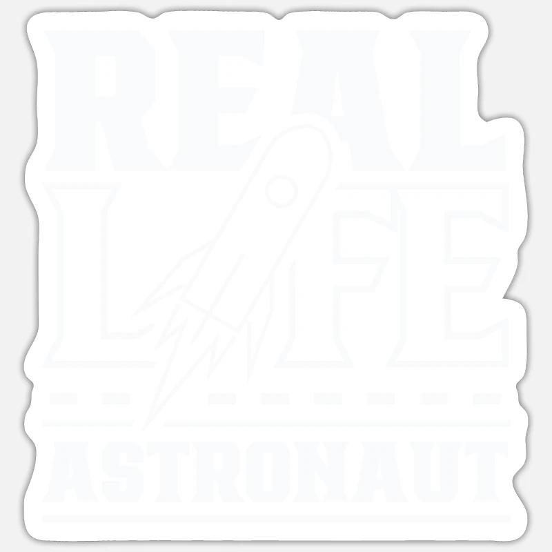 Fusée spatiale d’astronomie d’astronaute de la vie réelle Sticker taille S (10 x 10 cm)