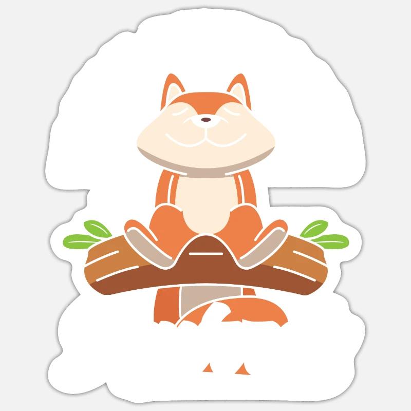 Eichhörnchen - Sticker Größe S (10 x 10 cm) - Mattweiß
