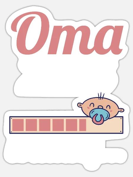 Großmutter 2023 Schwanger Werdende Oma - Sticker Größe S (10 x 10 cm) - Mattweiß