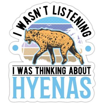 Hyena Gift Earth Wolf Hyena - Sticker size S (10 x 10 cm) - white matte - Front