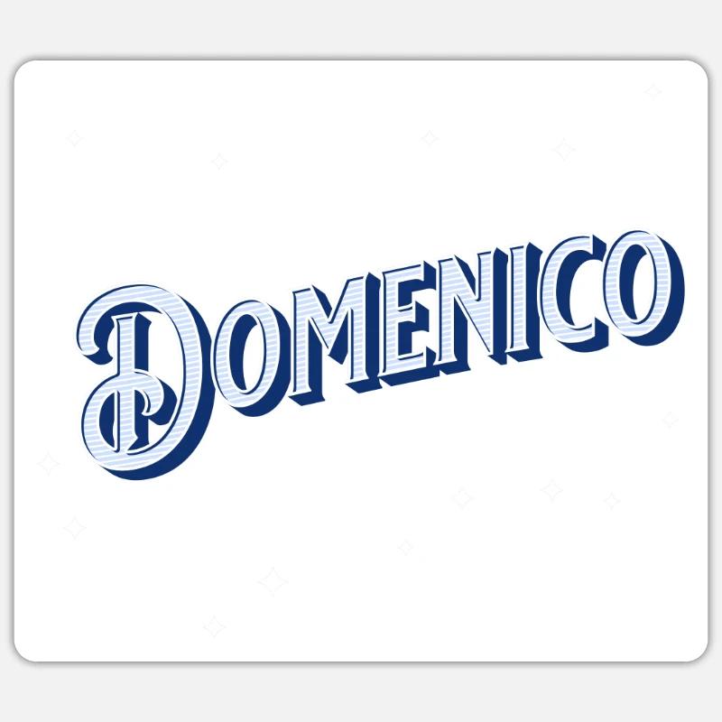 Domenico name personalized - Sticker size S (10 x 10 cm) - white matte