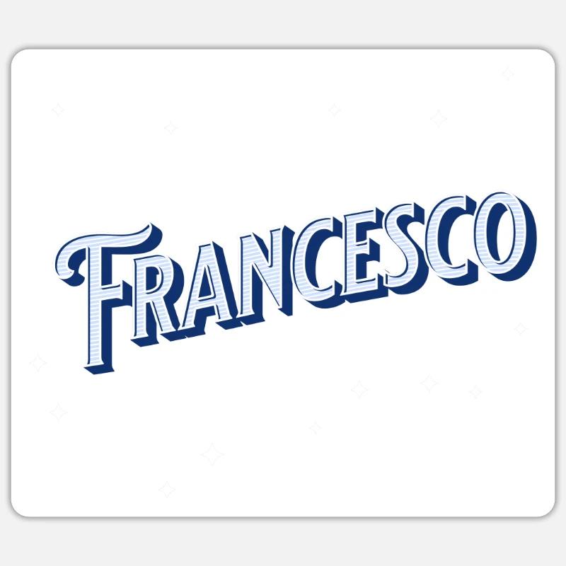 Francesco Name Personalized - Sticker size S (10 x 10 cm) - white matte