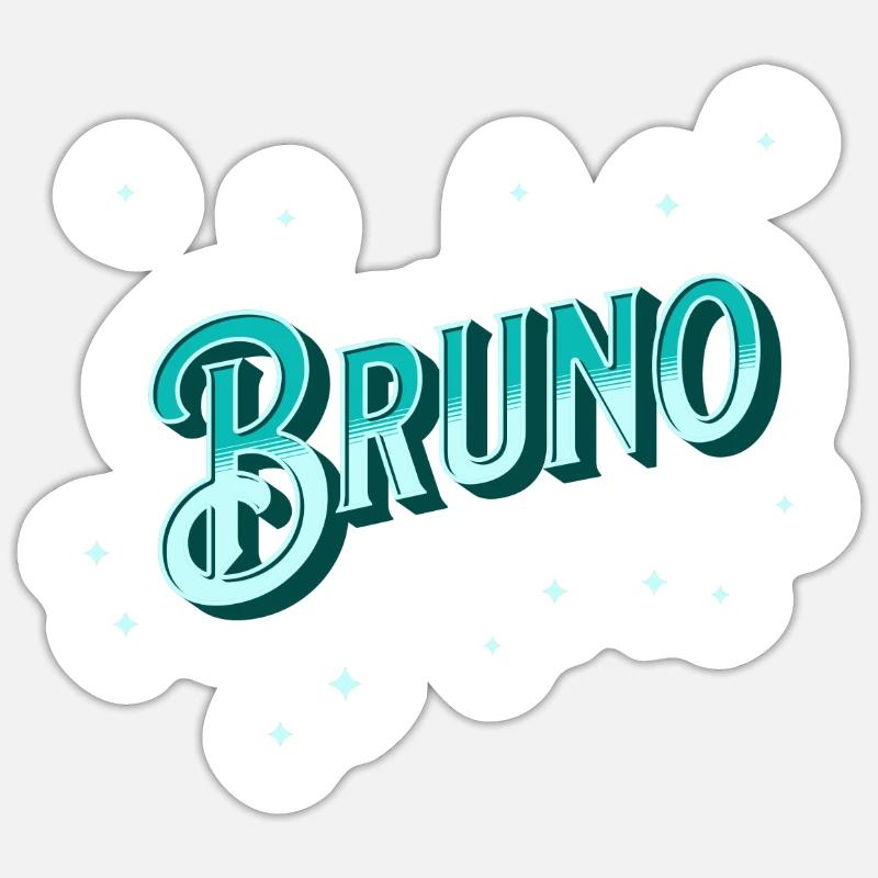 Bruno name personalized Sticker size S (10 x 10 cm)