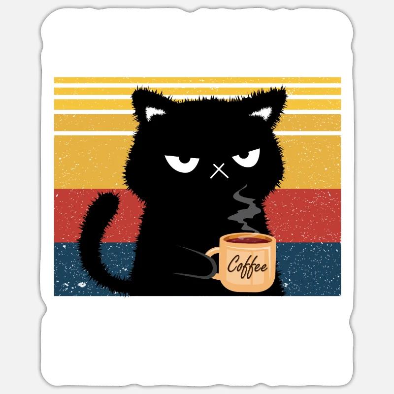 Coffee Spelled Backwards Is Eeffoc - Sticker Größe S (10 x 10 cm) - Mattweiß