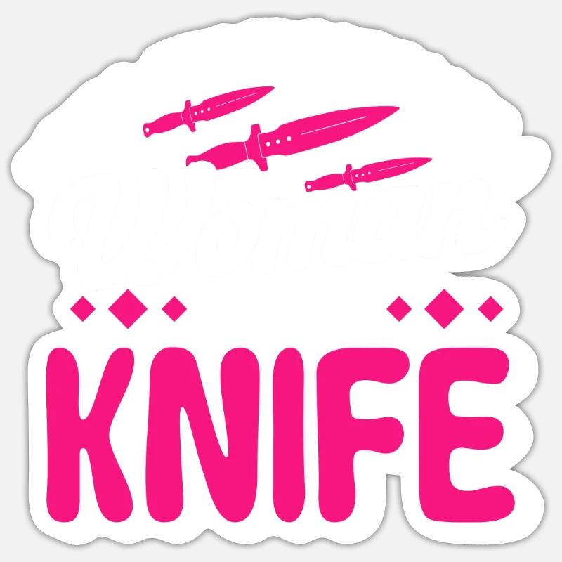 Messerwurfscheibe Geschenk Messerwerfer Sticker Größe S (10 x 10 cm)