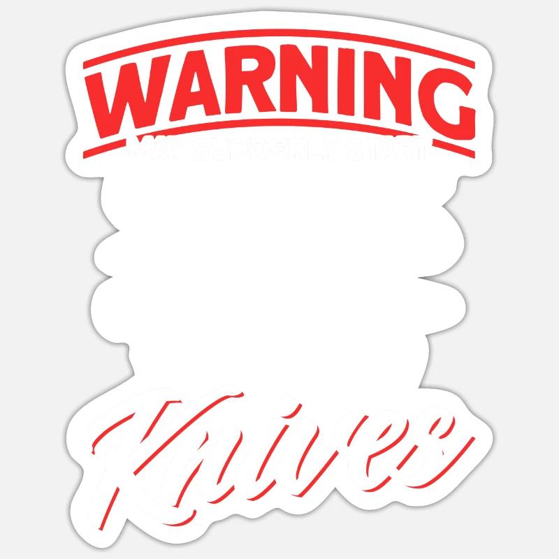 Messerwurfscheibe Geschenk Messerwerfer Sticker Größe S (10 x 10 cm)