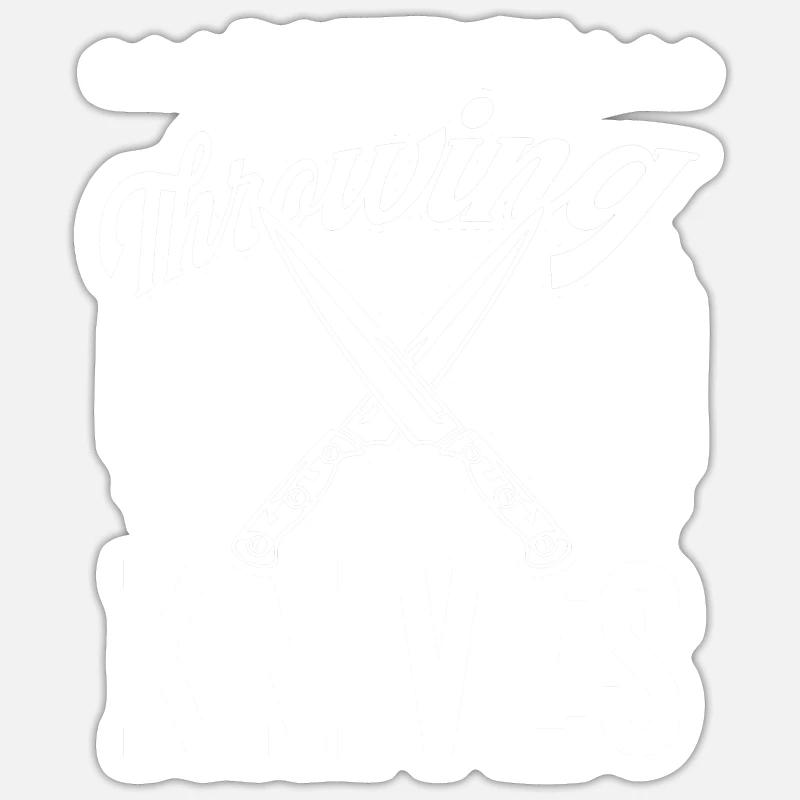 Messerwurfscheibe Geschenk Messerwerfer Sticker Größe S (10 x 10 cm)