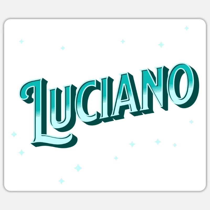 Luciano name personalized - Sticker size S (10 x 10 cm) - white matte