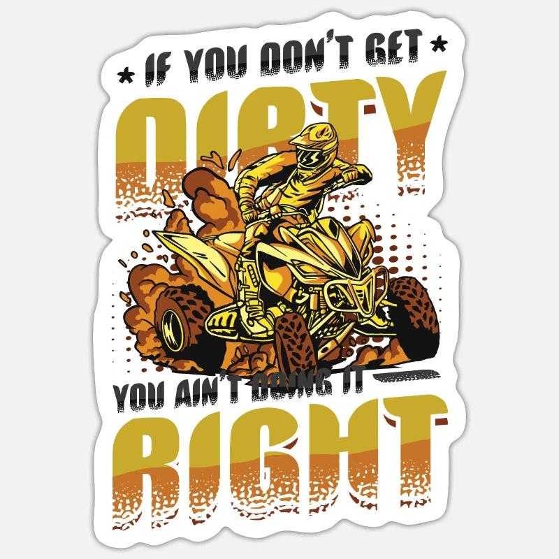 Mach Dich Nicht Schmutzig Du Machst Es Nicht - Sticker Größe S (10 x 10 cm) - Mattweiß