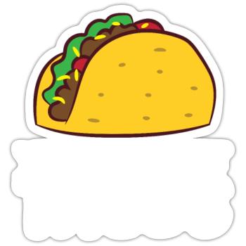 Sie hatten mich bei Tacos Mexikanisches Essen - Sticker Größe S (10 x 10 cm) - Mattweiß - Vorne