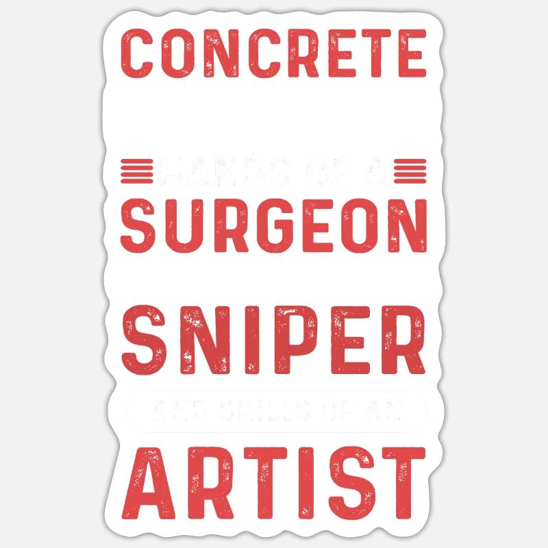Concrete road builder. Cement masonry. Sticker size S (10 x 10 cm)