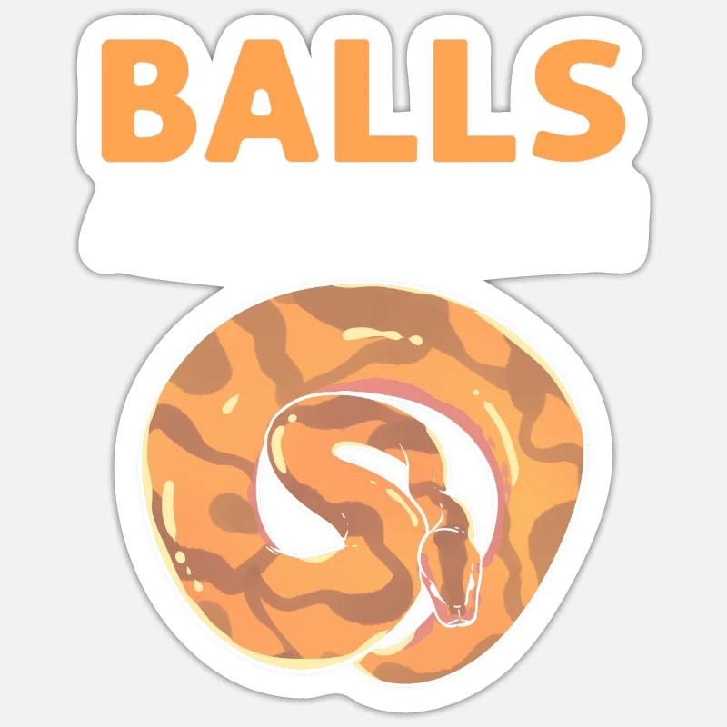 Les boules sont ma confiture. Boule de banane python Sticker taille S (10 x 10 cm)