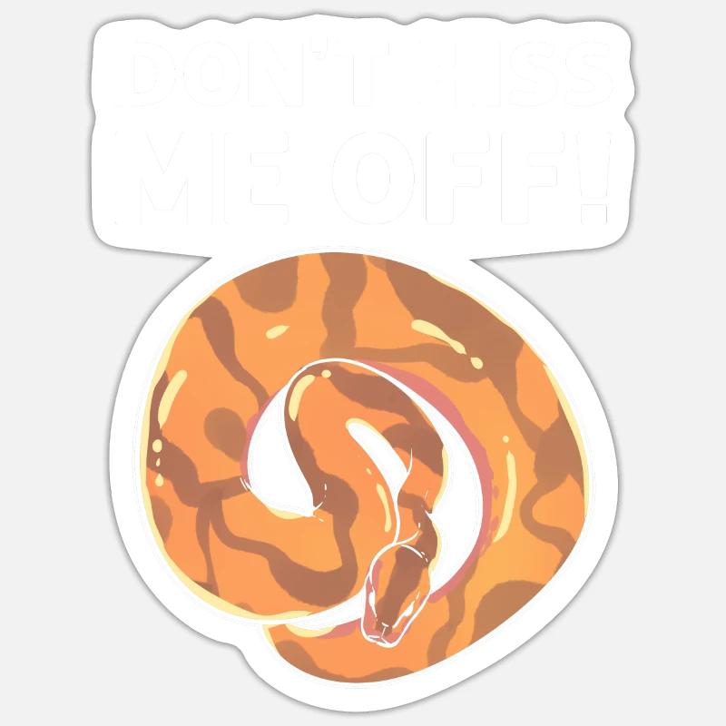 Zisch Mich Nicht An! Bananenball-python Sticker Größe S (10 x 10 cm)