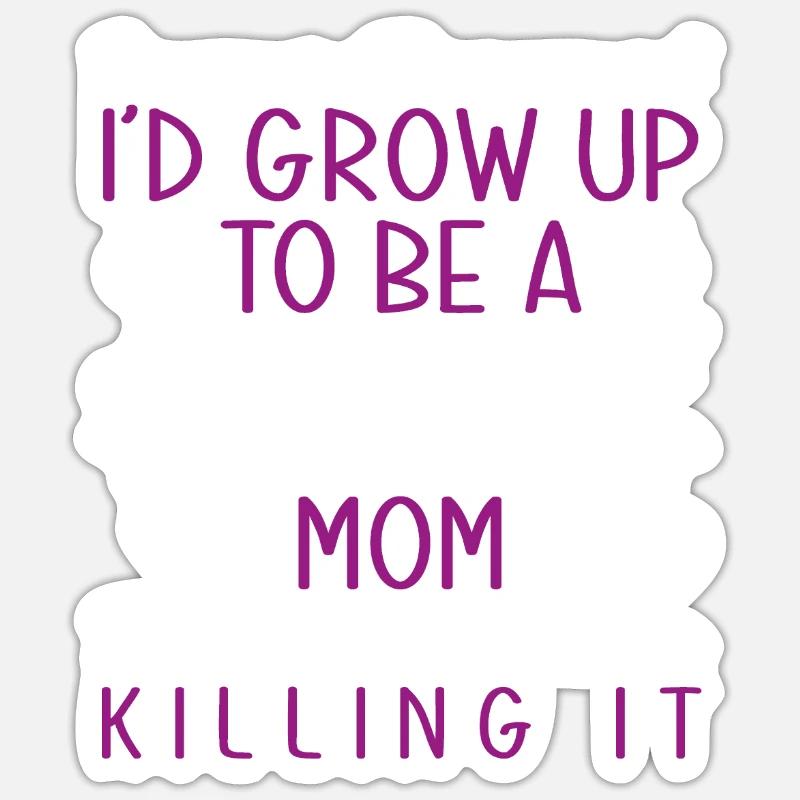 Stolze Pfadfinder Mama Mutter Geschenk - Sticker Größe S (10 x 10 cm) - Mattweiß
