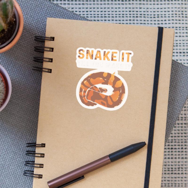 Queue until you make it. Royal Python Sticker size S (10 x 10 cm)