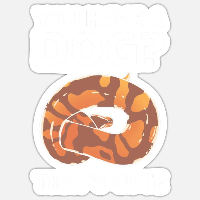 Avez-vous un chien? Mignon! Royal Python Sticker taille S (10 x 10 cm)