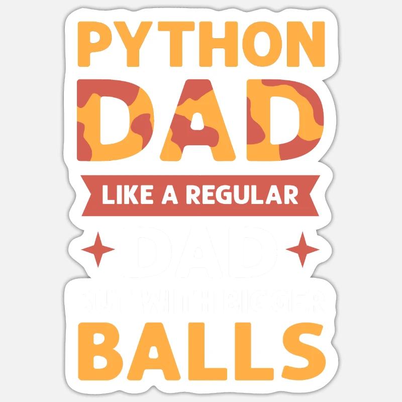 Python père. Herpetologists. Roi Python Sticker taille S (10 x 10 cm)