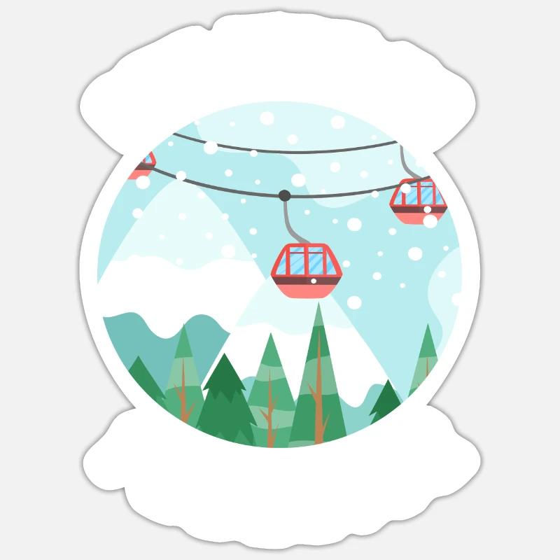 Snowboard Snowboarder - Sticker size S (10 x 10 cm) - white matte