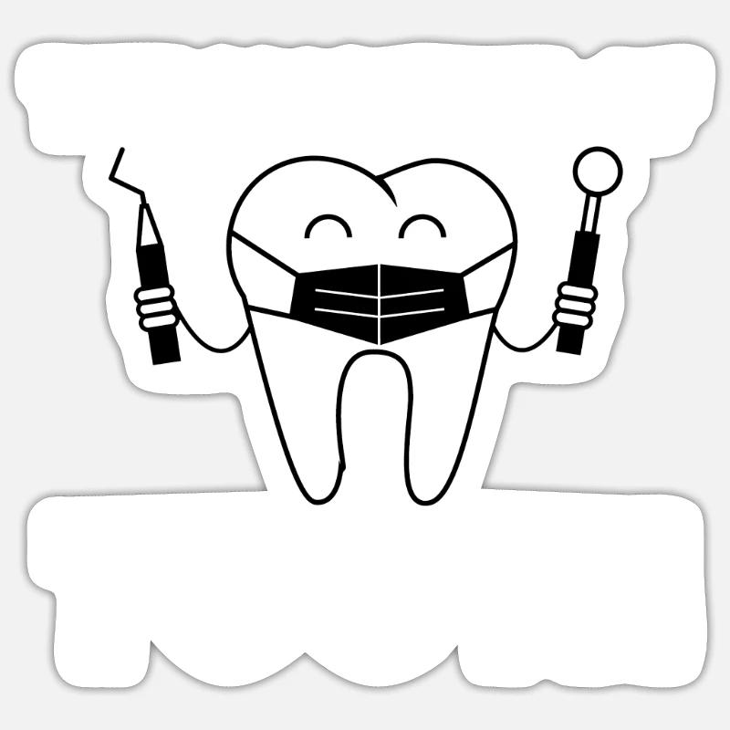 Dentallabor Techniker Zahntechniker Sticker Größe S (10 x 10 cm)