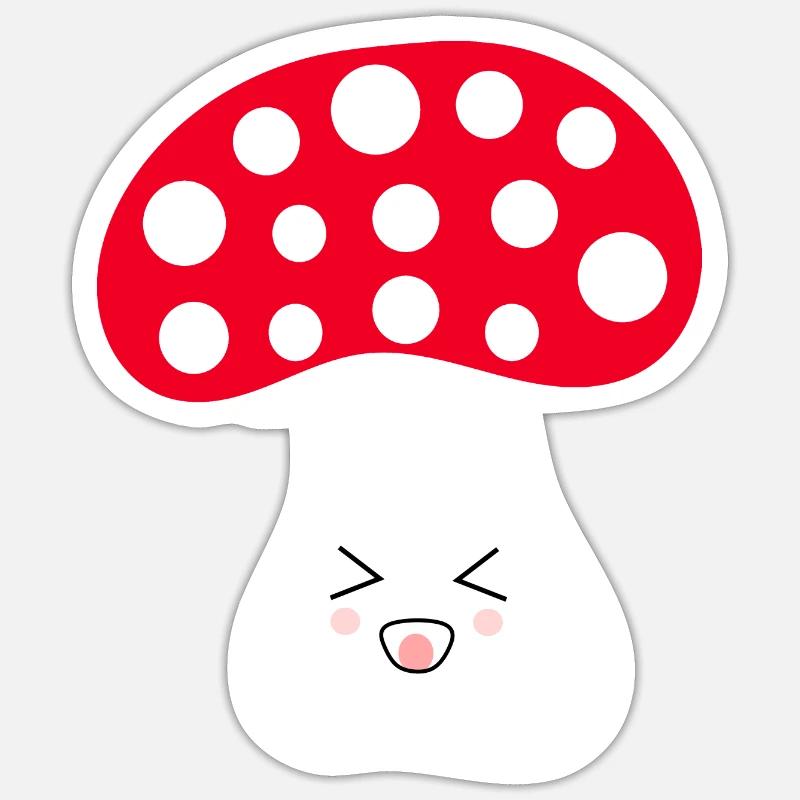 Toadstool, mushroom in the woods gift Sticker size S (10 x 10 cm)
