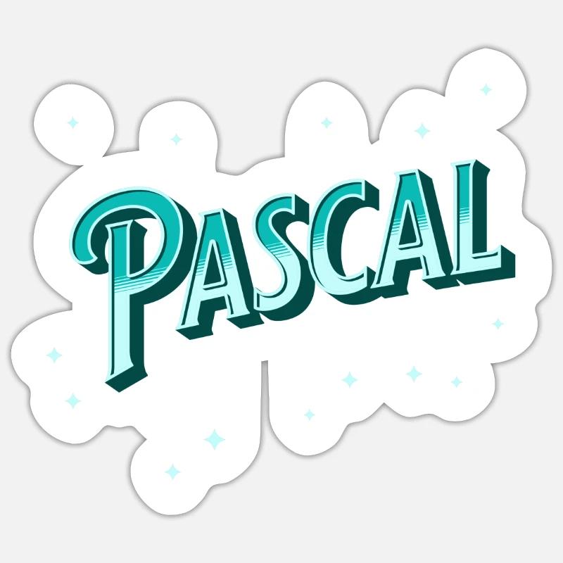 Pascal name personalized - Sticker size S (10 x 10 cm) - white matte