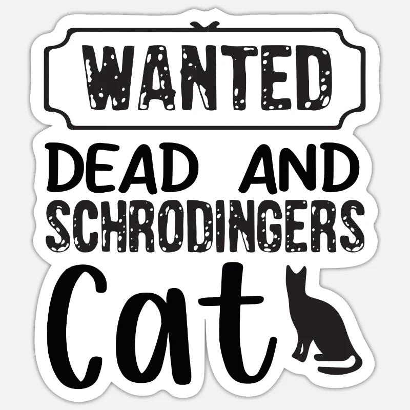 Schrodinger’s Cat Box Drôle science Nerd Sticker taille S (10 x 10 cm)