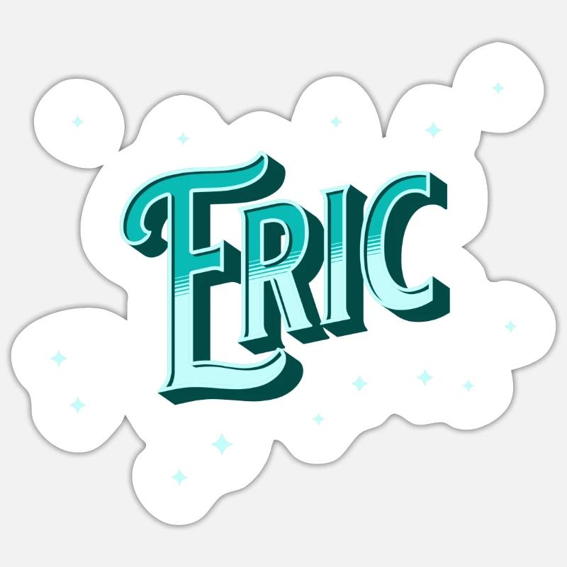 Eric names personalized - Sticker size S (10 x 10 cm) - white matte