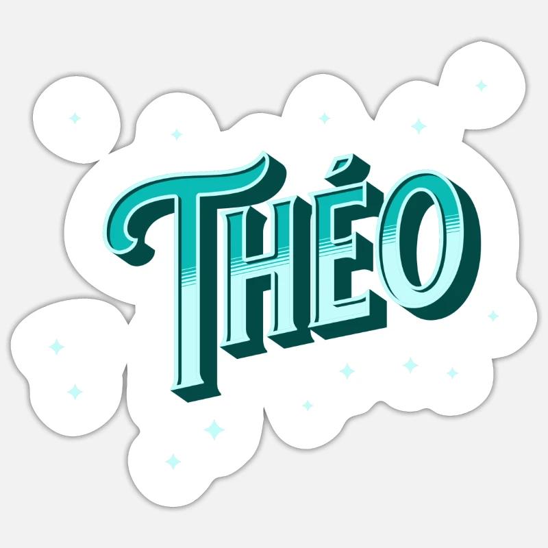 Theo name personalized Sticker size S (10 x 10 cm)