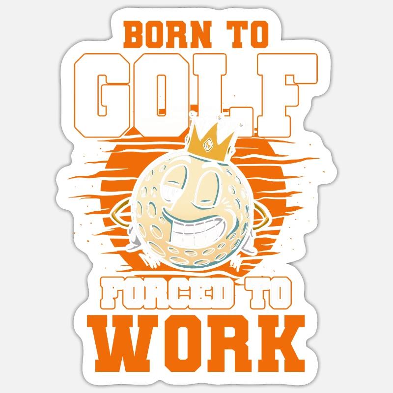 Golf gift for golfers - Sticker size S (10 x 10 cm) - white matte