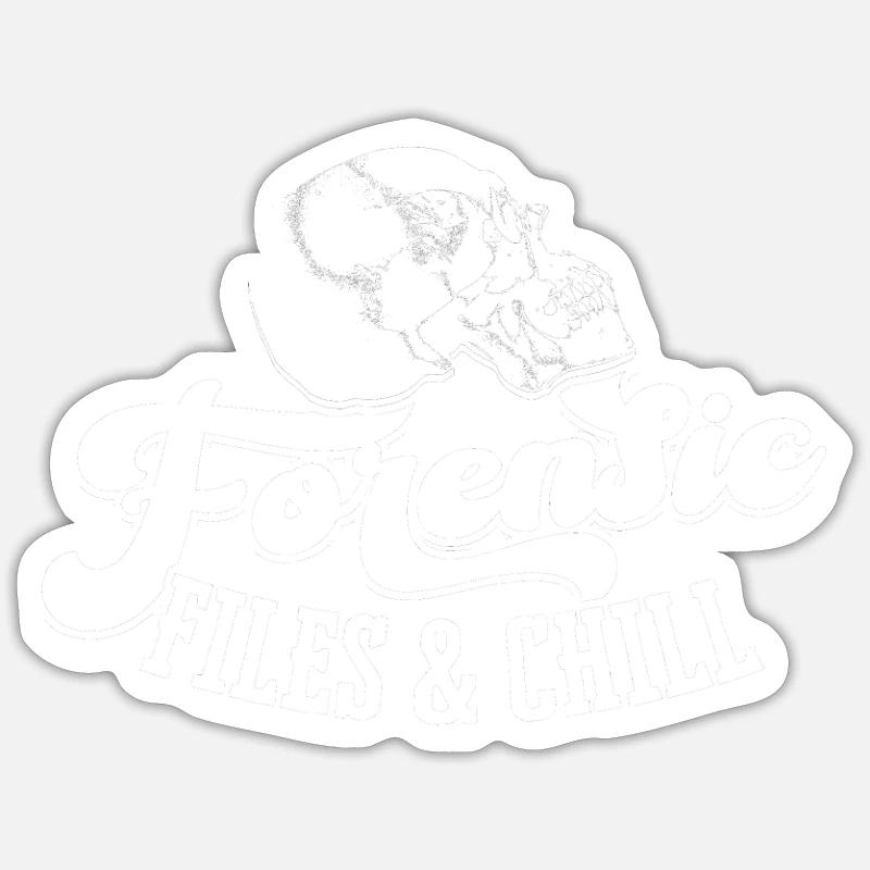 Forensic Files & Chill - Ermittler Sticker Größe S (10 x 10 cm)