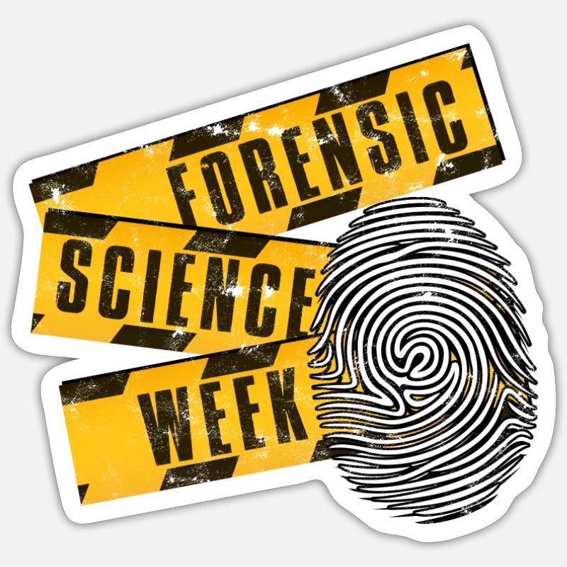 Forensic Science Week - fingerprint Sticker size S (10 x 10 cm)