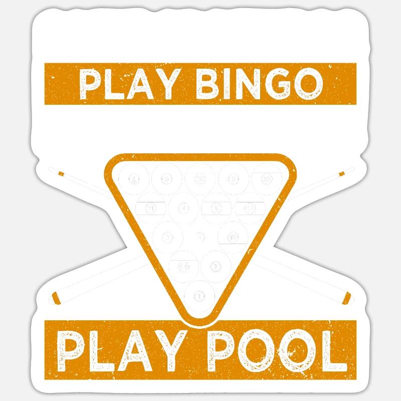 Billard billard billard - Sticker taille S (10 x 10 cm) - blanc mat