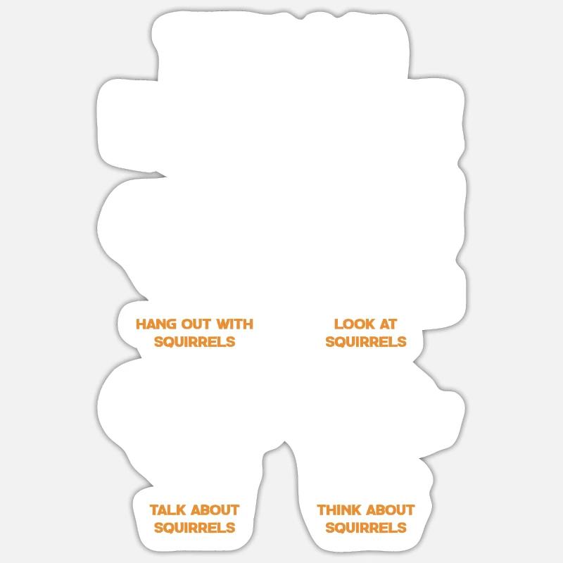 Squirrel - Sticker size S (10 x 10 cm) - white matte