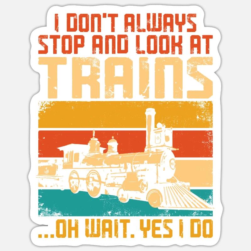Steam Train Driver Trainspotting - Sticker size S (10 x 10 cm) - white matte
