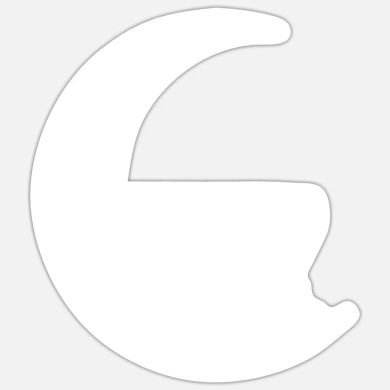 Crescent Moon - Paragliding - - Sticker size S (10 x 10 cm) - white matte