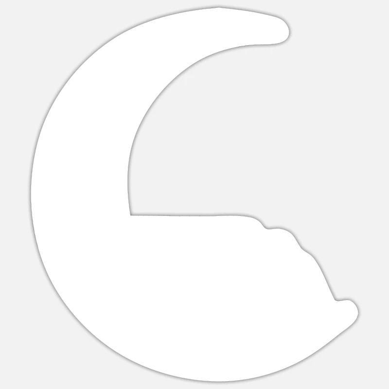 Crescent Moon - Mountain - - Sticker size S (10 x 10 cm) - white matte