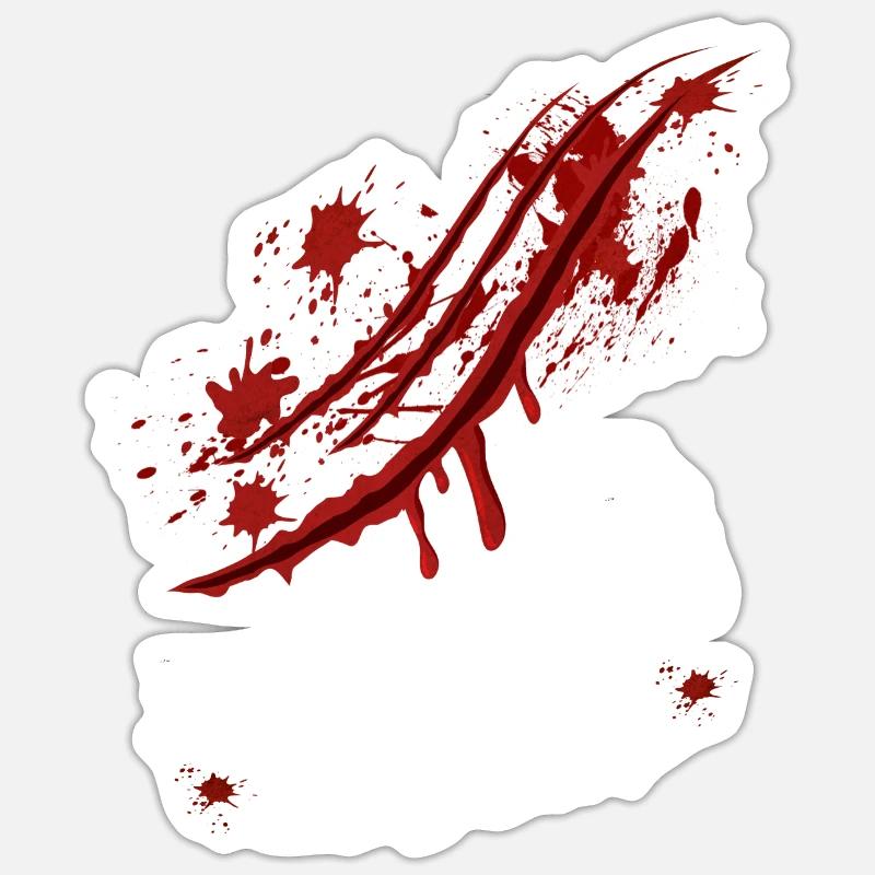 Halloween scratch mark - Sticker size S (10 x 10 cm) - white matte