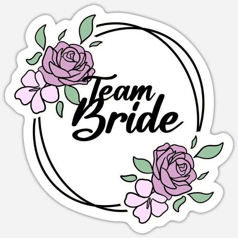 Équipe Bride - Sticker taille S (10 x 10 cm) - blanc mat