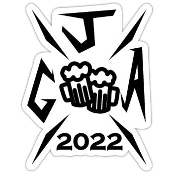 2022 Junggesellenabschied - Sticker Größe S (10 x 10 cm) - Mattweiß - Vorne