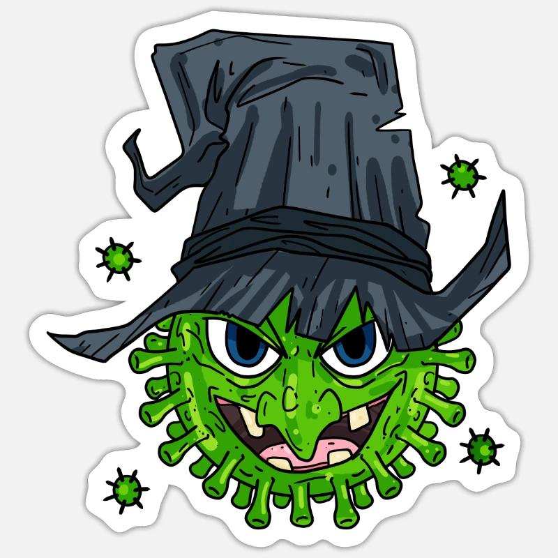 Witch Virus - Sticker size S (10 x 10 cm) - white matte