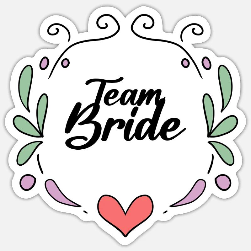 Équipe Bride - Sticker taille S (10 x 10 cm) - blanc mat