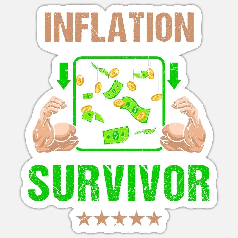 INFLATIONSÜBERLEBENDER Sticker Größe S (10 x 10 cm)