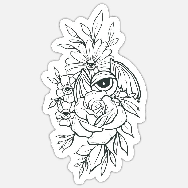 Bloomcore Flower Weirdcore Sticker size S (10 x 10 cm)