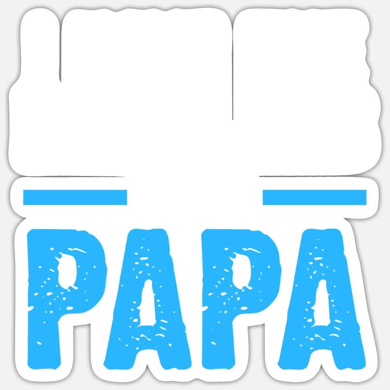 Papa Opa Vatertag Geschenk - Sticker Größe S (10 x 10 cm) - Mattweiß