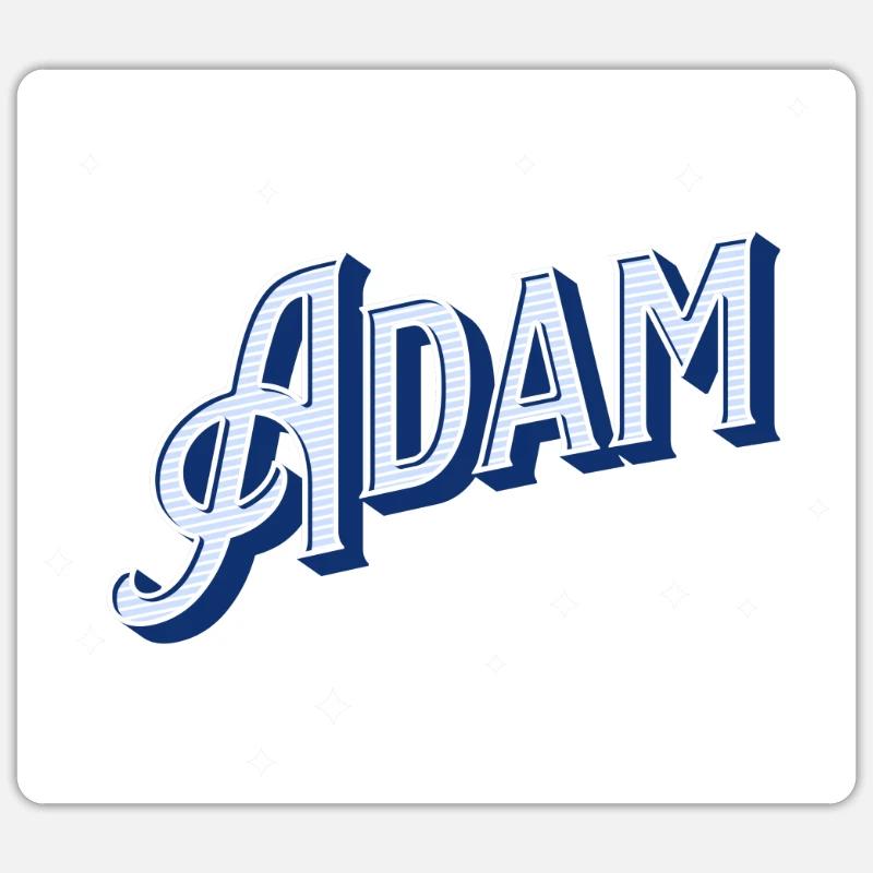 Adam name personalized Sticker size S (10 x 10 cm)